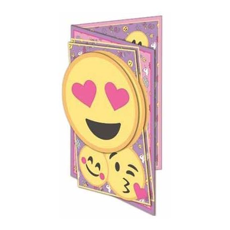 Emoji Üdvözlőkártya+boríték 3D