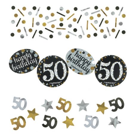 Happy Birthday Gold 50 konfetti