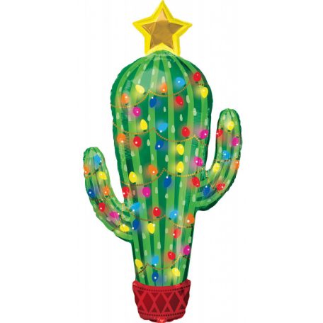 Christmas Cactus, Karácsonyi Kaktusz Fólia lufi 101 cm