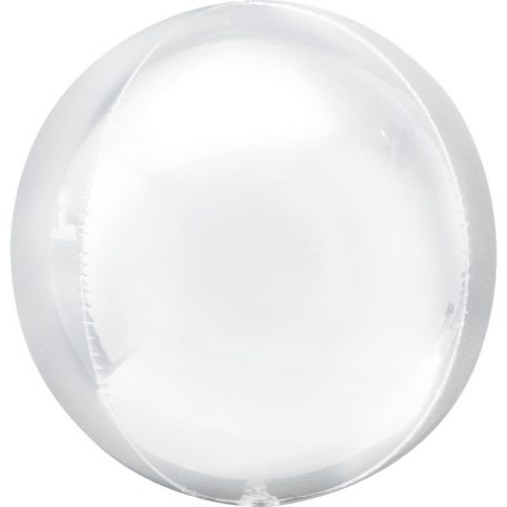 White, Fehér gömb fólia lufi 40 cm