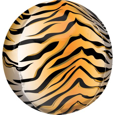 Tigris csíkos Gömb fólia lufi 40 cm