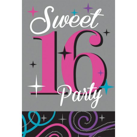 Happy Birthday 16 Party Meghívó 20 db-os