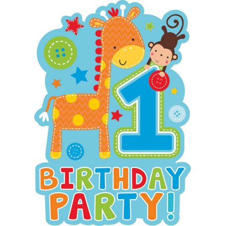 Első születésnap Party Meghívó 8 db-os