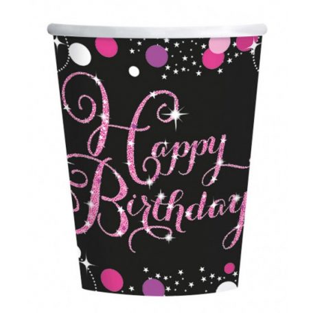 Happy Birthday papír pohár 8 db-os 250 ml