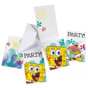 SpongeBob, SpongyaBob Party Meghívó 6 db-os
