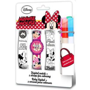 Disney Minnie digitális karóra + színezhető óraszíj szett