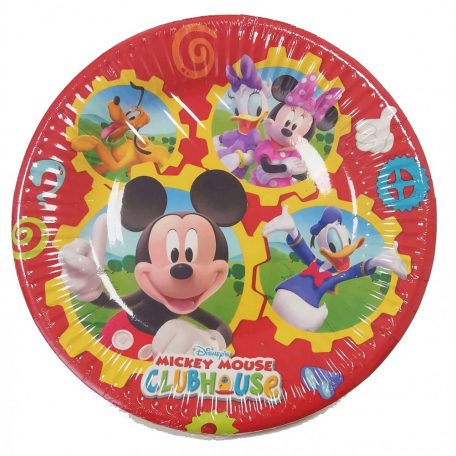 Disney Mickey Mouse Club Papírtányér 8 db-os 19,5 cm