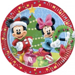 Disney Mickey Christmas Time Papírtányér 8 db-os 23 cm