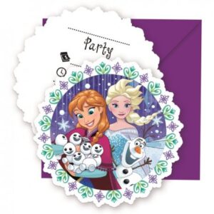Disney Frozen Snowflakes, Jégvarázs Party Meghívó 6 db-os