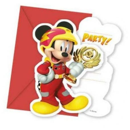 Disney Mickey Roadster Party Meghívó 6 db-os