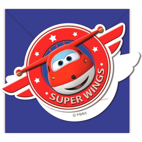 Super Wings Party Meghívó 6 db-os