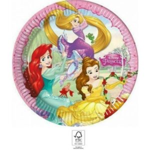 Disney Princess Dreaming, Hercegnők papírtányér 8 db-os 23 cm FSC