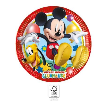 Disney Playful Mickey papírtányér 8 db-os 23 cm FSC
