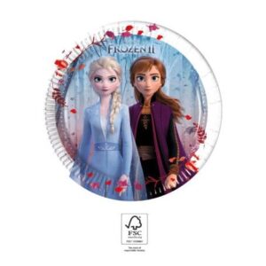 Disney Frozen II, Jégvarázs papírtányér 8 db-os 19,5 cm FSC