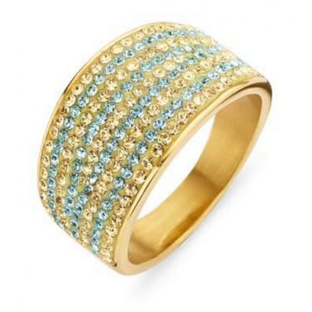 Arany színű akvamarin köves gyűrű