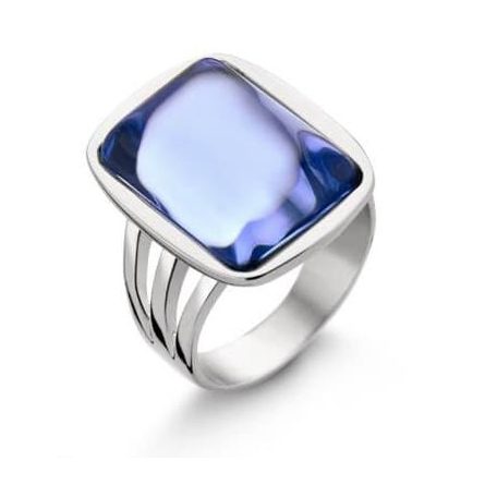 Kék köves ezüst színű gyűrű