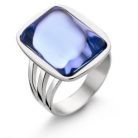 Kék köves ezüst színű gyűrű