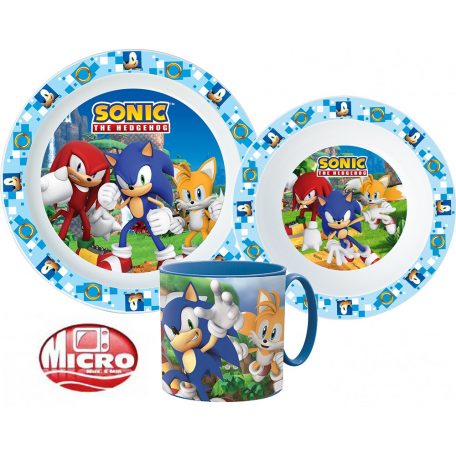 Sonic, a sündisznó étkészlet, micro műanyag szett