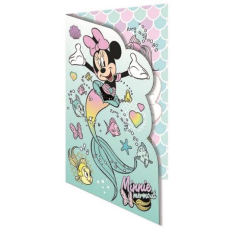 Disney Minnie csillámos üdvözlőkártya+boríték