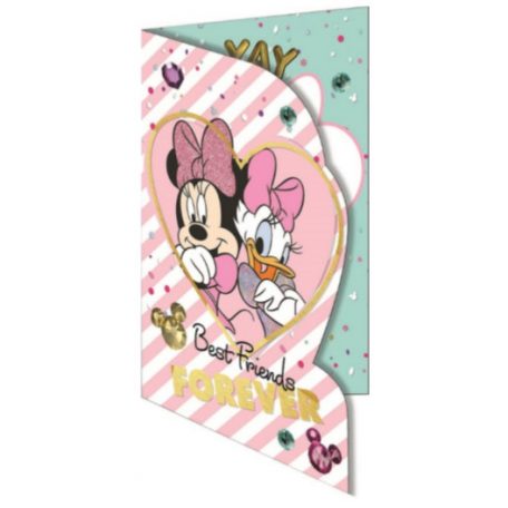 Disney Minnie csillámos üdvözlőkártya+boríték