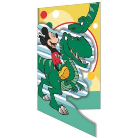 Disney Mickey csillámos üdvözlőkártya+boríték
