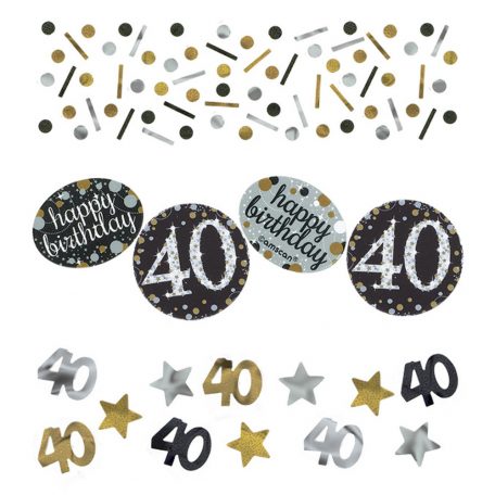 Happy Birthday Gold 40 konfetti