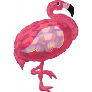 Hologrammos Flamingó fólia lufi 83 cm