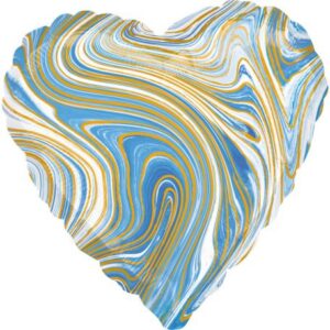 Blue Heart, Kék Szív Fólia lufi 43 cm