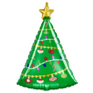 Karácsonyfa fólia lufi 60 cm