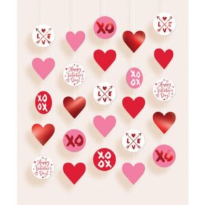 Happy Valentine’s Day függő dekoráció 5 db-os szett