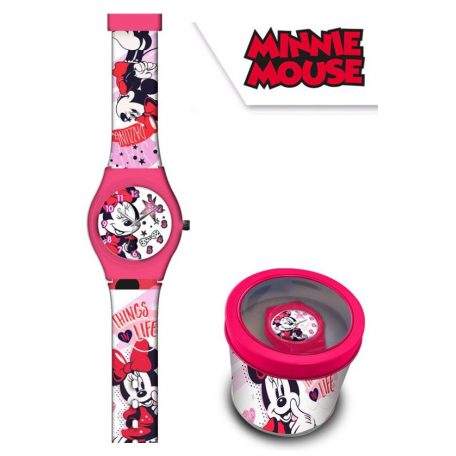 Disney Minnie analóg karóra fém dobozban