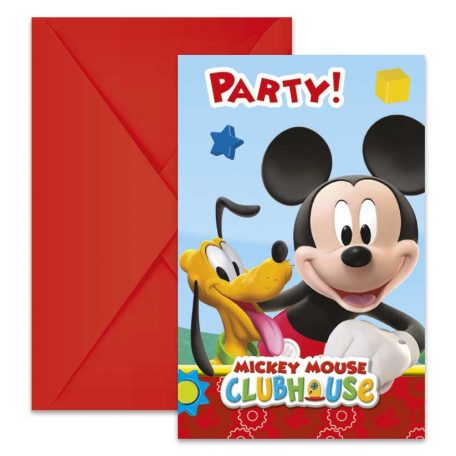 Disney Playful Mickey Party Meghívó 6 db-os